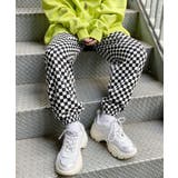 ブラック | 【Figments】チェッカースウェットパンツ | WEGO【WOMEN】