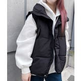 ブラック | パデッドベスト 韓国 韓国ファッション | WEGO【WOMEN】