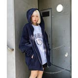 ネイビー | 裏起毛ビッグZIPパーカー 韓国 韓国ファッション | WEGO【WOMEN】