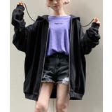 ブラック | 【新色】【Figments】ビッグZIPパーカー 韓国 韓国ファッション | WEGO【WOMEN】