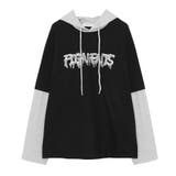 フェイクレイヤードフードロンT 韓国 韓国ファッション | WEGO【WOMEN】 | 詳細画像10