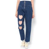 デニム中濃色 | WEGO/ハートクリ抜キZIPパンツ | WEGO【WOMEN】