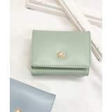 グリーン | メタルフラワーウォレット 財布 小銭入れ コインケース ギフト プチギフト | WEGO【WOMEN】