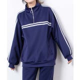 ネイビー | ハーフジップカラージャージ 韓国 韓国ファッション | WEGO【WOMEN】