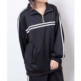 ブラック | ハーフジップカラージャージ 韓国 韓国ファッション | WEGO【WOMEN】