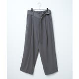 トロミ ベルト付きワイドスラックス メンズ | WEGO【MEN】 | 詳細画像43 