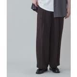 ダークブラウン | トロミ ベルト付きワイドスラックス メンズ | WEGO【MEN】