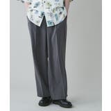 ダークグレー | トロミ ベルト付きワイドスラックス メンズ | WEGO【MEN】