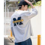 杢グレー | 別注NCAAロゴプリントTシャツ | WEGO【MEN】