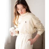 ベージュボーダー | USPOLOだぼそでカラーロンT レディース ユニセックス | WEGO【WOMEN】