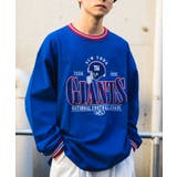 ブルー | 別注 NFL チームロゴ刺繍BIGロンTシャツ | WEGO【MEN】