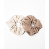 ベージュ・ブラウン | 【WEB限定】フェイクレザーシュシュ | WEGO【WOMEN】