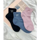 リボン刺繍アンクルパイルソックス | WEGO【WOMEN】 | 詳細画像3 