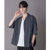 チャコール | クレープオープンカラーシャツ（SS） | WEGO【MEN】