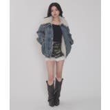 インサイドFファーデニムブルゾン | WEGO【WOMEN】 | 詳細画像1