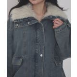 インサイドFファーデニムブルゾン | WEGO【WOMEN】 | 詳細画像3