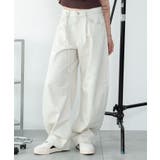 オフホワイト | ワイドカーブスウィッチングパンツ | WEGO【WOMEN】