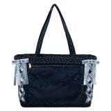 ネイビー:花柄 | ガーリーレースアップ痛バッグS | WEGO【WOMEN】