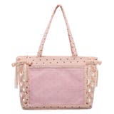Lピンク:ハートドット | ガーリーレースアップ痛バッグS | WEGO【WOMEN】