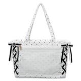 ホワイト:ハートドット | ガーリーレースアップ痛バッグS | WEGO【WOMEN】