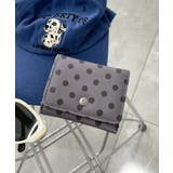 柄3ドットグレー | シンプルフラップミニウォレット | WEGO【WOMEN】