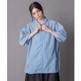 ブルーチェック１ | ミニオンブレZIPシャツ（SS） | WEGO【MEN】