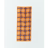 柄1:オレンジチェック | フェイスタオル | WEGO【WOMEN】