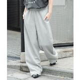 杢グレー | ライトスウェットワイドパンツ | WEGO【WOMEN】