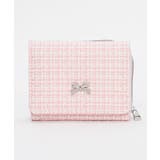 ピンク | ビジューリボンツイードウォレット | WEGO【WOMEN】