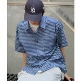 ブルーチェック1 | クロップドSSマイクロチェックシャツ | WEGO【MEN】