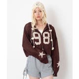 ブラウン | ナンバリングメッシュニットパーカー | WEGO【WOMEN】