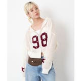 ホワイト | ナンバリングメッシュニットパーカー | WEGO【WOMEN】