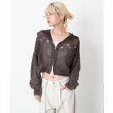ブラウンソノタ | ハトメメッシュニットショートパーカー | WEGO【WOMEN】