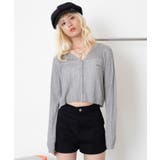 杢グレー | シアースパンコールカーディガン | WEGO【WOMEN】