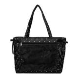 ブラック | ファンシーハートレースアップ痛バッグS | WEGO【WOMEN】