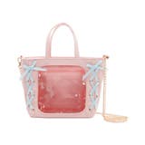 ピンクソノタ | ギンガムレースアップミニぬいショルダー | WEGO【WOMEN】