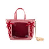 レッド | ギンガムレースアップミニぬいショルダー | WEGO【WOMEN】