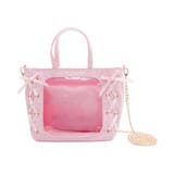 Lピンク | ギンガムレースアップミニぬいショルダー | WEGO【WOMEN】