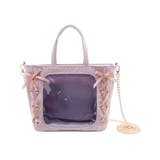 パープルソノタ | ギンガムレースアップミニぬいショルダー | WEGO【WOMEN】