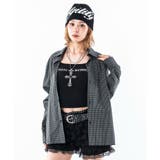 ブラックチェック1 | クロップドシャツ(LS) | WEGO【MEN】