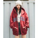 ワイン | グラフィックBIGZIPパーカー | WEGO【WOMEN】