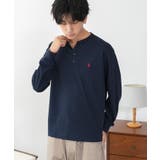 ネイビー | U.S.POLO ASSN.ヘンリーネックロンT | WEGO【MEN】
