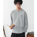 杢グレー | U.S.POLO ASSN.ヘンリーネックロンT | WEGO【MEN】