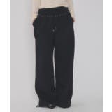 ブラック | スタッズワイドスウェットパンツ | WEGO【WOMEN】