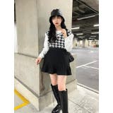 【WC】千鳥柄ニットベスト | WEGO【WOMEN】 | 詳細画像2