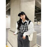 【WC】千鳥柄ニットベスト | WEGO【WOMEN】 | 詳細画像5