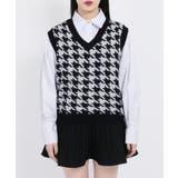 【WC】千鳥柄ニットベスト | WEGO【WOMEN】 | 詳細画像13