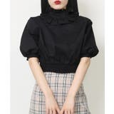 【WC】カメオリボンショートブラウス | WEGO【WOMEN】 | 詳細画像1