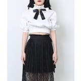 【WC】カメオリボンショートブラウス | WEGO【WOMEN】 | 詳細画像4