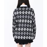 【WC】アーガイルビックカーデ | WEGO【WOMEN】 | 詳細画像3 